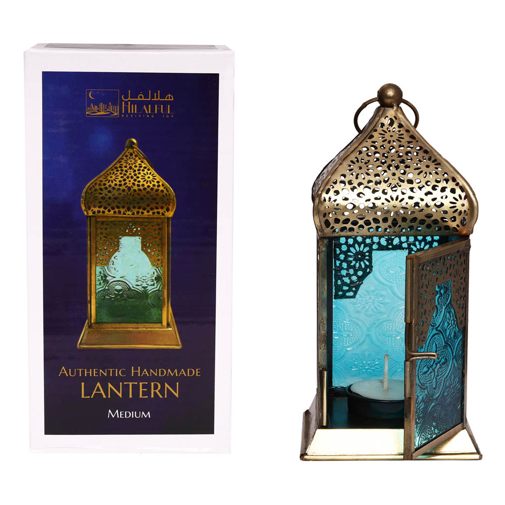 HilalFul - Authentic Handmade Lantern Medium - Turquoise