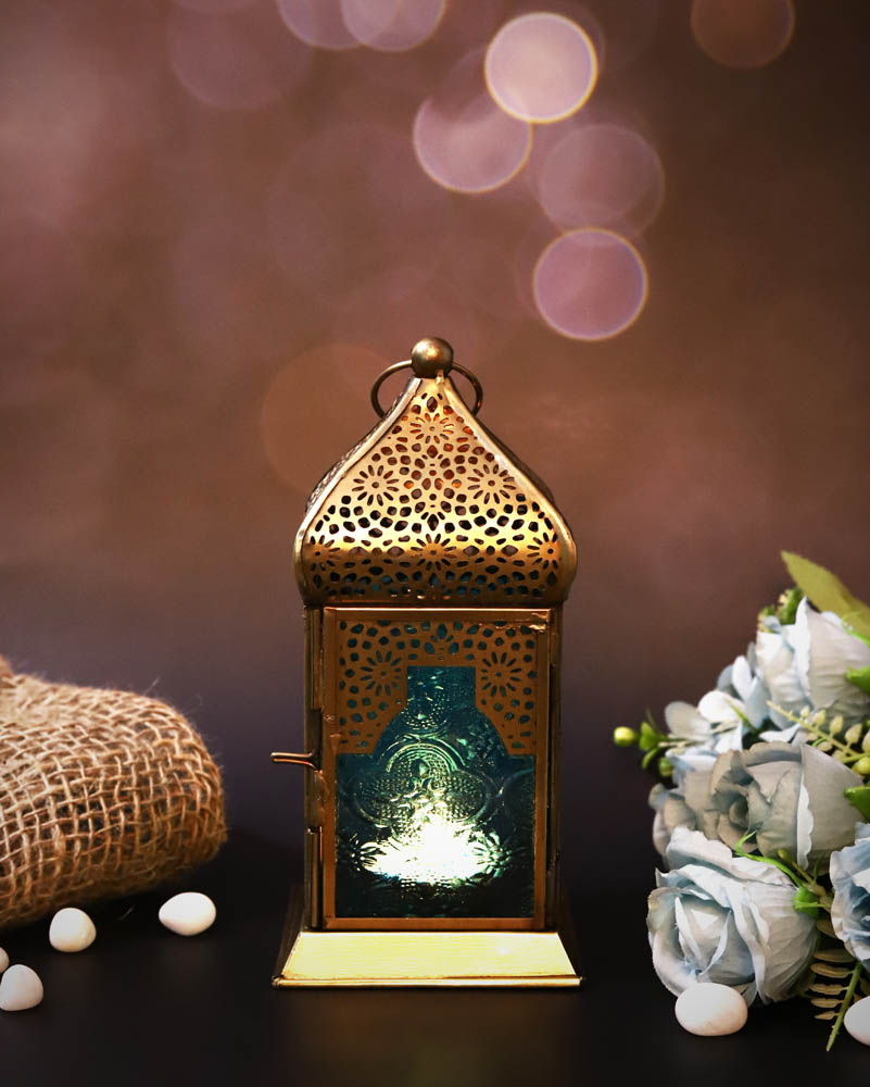 HilalFul - Authentic Handmade Lantern Medium - Turquoise
