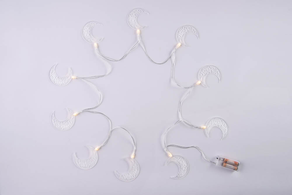 HilalFul - Premium Acrylic Ramadan Light String, Crescent Design