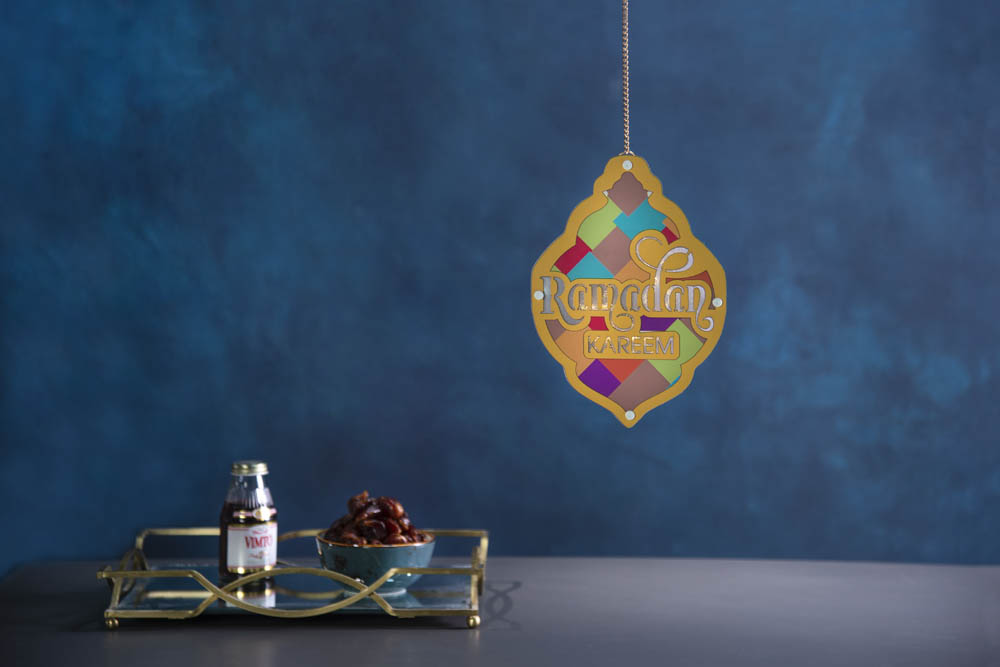 HilalFul - Wooden Hanging Decoration - Orange