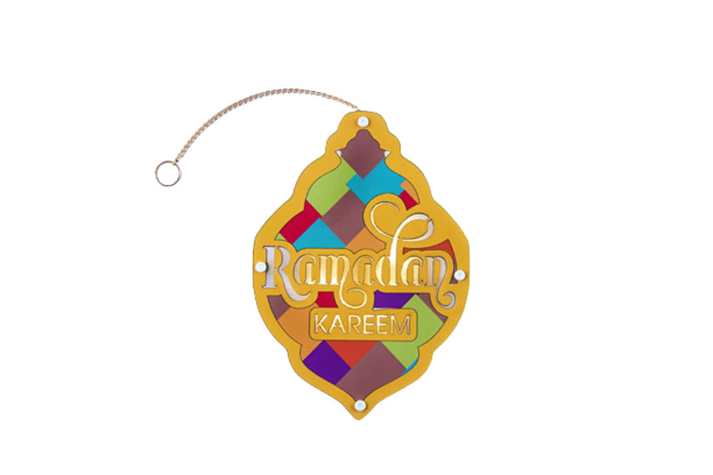 HilalFul - Wooden Hanging Decoration - Orange