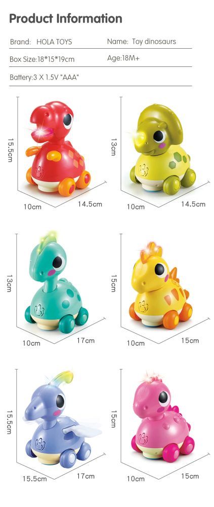 Hola - Baby Toy Dinosaurs - Blue 