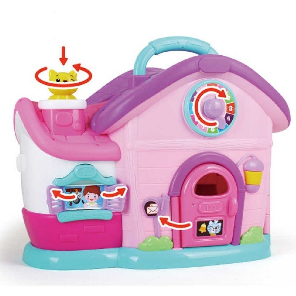 Hola - Simulation House Miniature Furniture Toys Wood Furniture Set Dolls for Baby Gifts - Pink