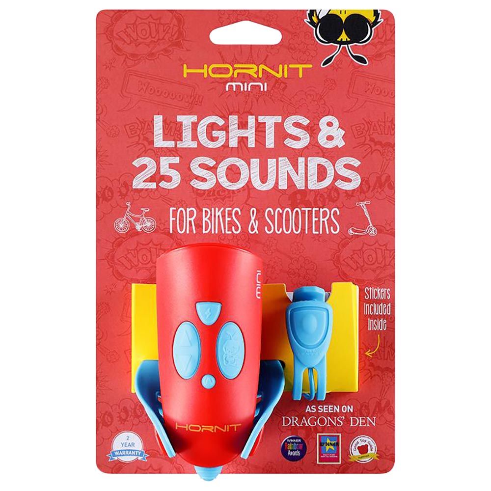Hornit - Mini Light & 25 Sounds - Blue Red