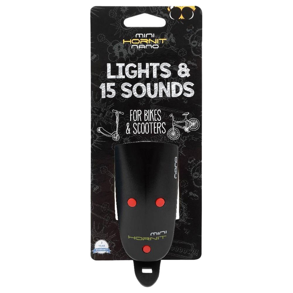 Hornit - Mini Nano Light & 15 Sounds - Black Red