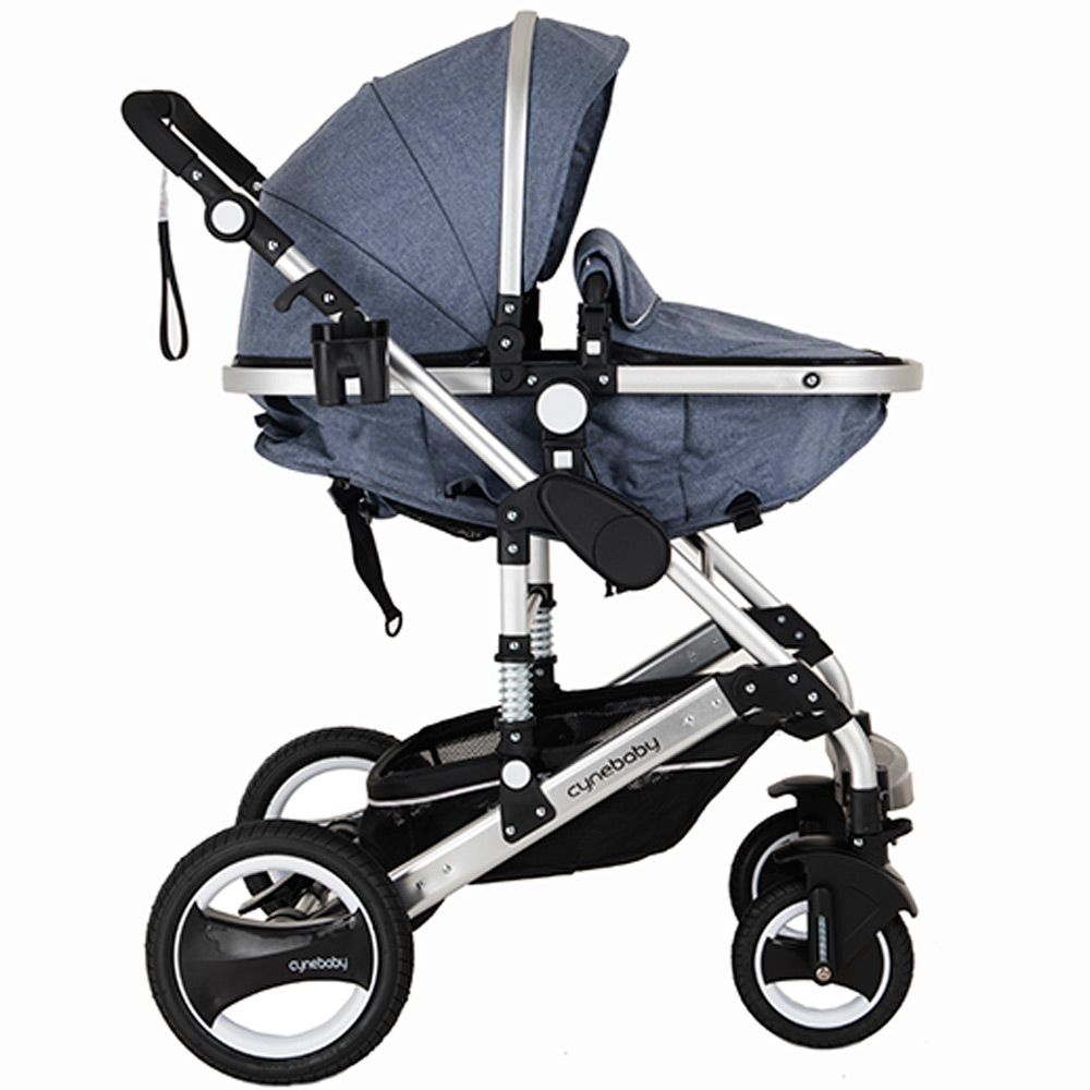 Cynebaby 7 Blue - Luxury 3 in 1 Pram/Stroller