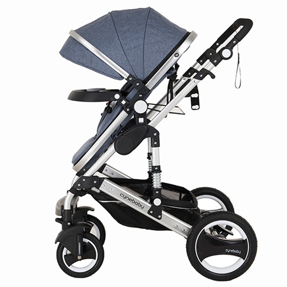 Cynebaby 7 Blue - Luxury 3 in 1 Pram/Stroller
