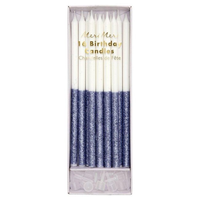 Meri Meri Lilac Glitter Dipped Candles
