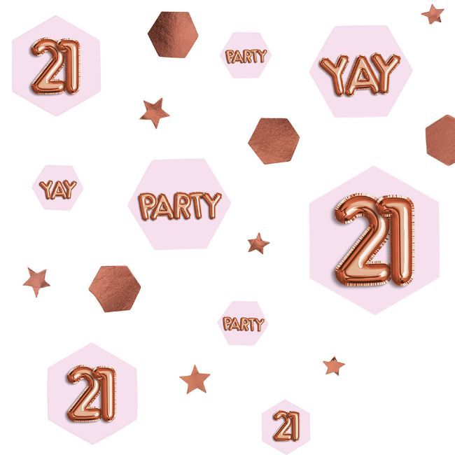 Neviti Glitz & Glamour Pink & Rose Gold Confetti Scatter - Age 21