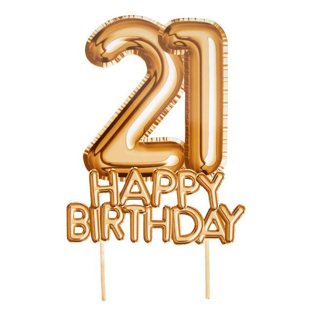 Neviti Glitz & Glamour Cake Topper - 21 Gold