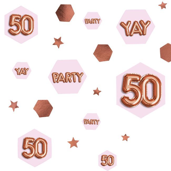 Neviti Glitz & Glamour Pink & Rose Gold Confetti Scatter - Age 50