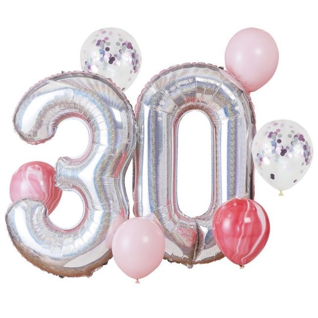 Ginger Ray 30th Birthday Balloon Bundle - Stargazer