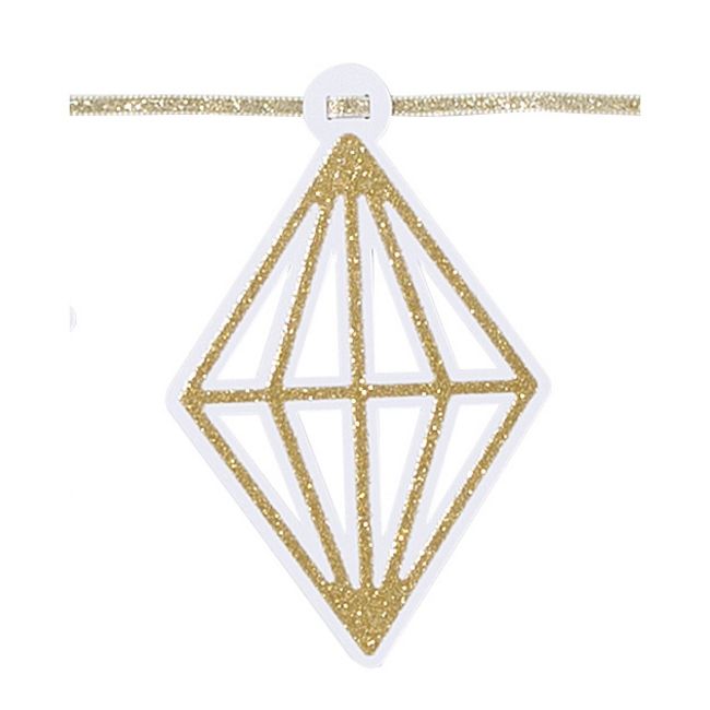 Talking Tables Decadent Decs Gold Diamond Glitter Garland