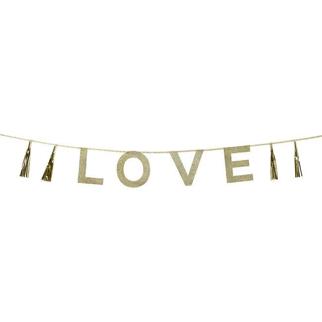 Talking Tables Say it with Glitter 'Love' Banner