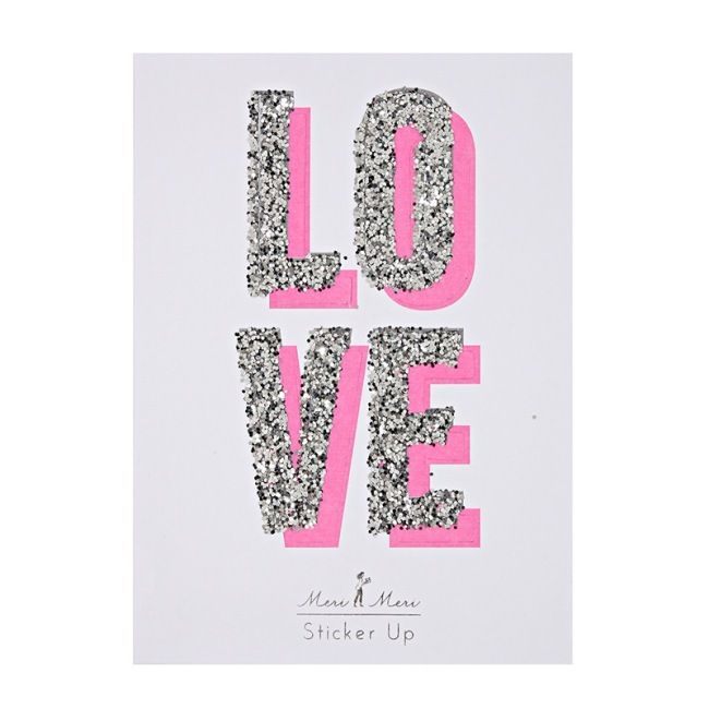 Meri Meri Glitter Love Stickers