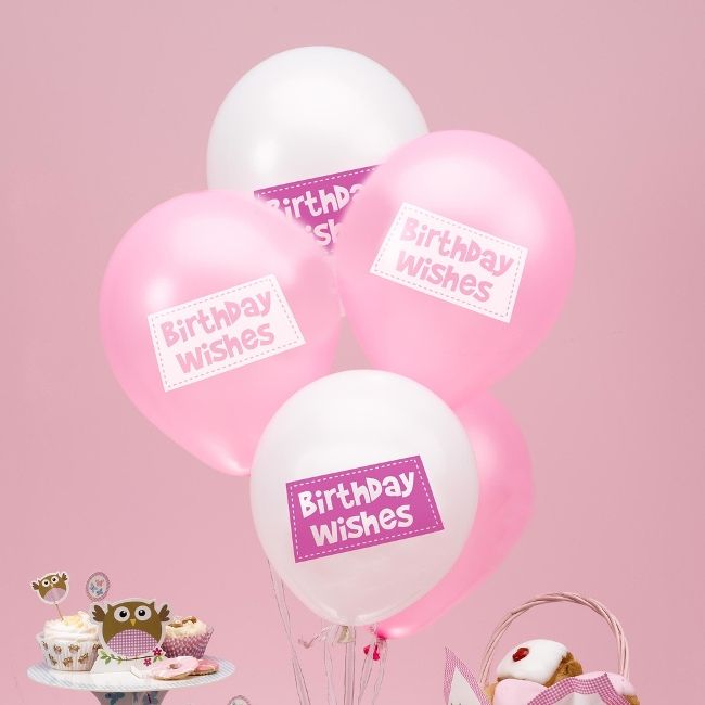 Neviti - Birthday Wishes Balloons - Pink