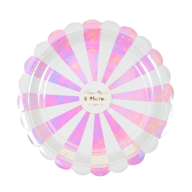 Meri Meri Iridescent Striped Small Plates