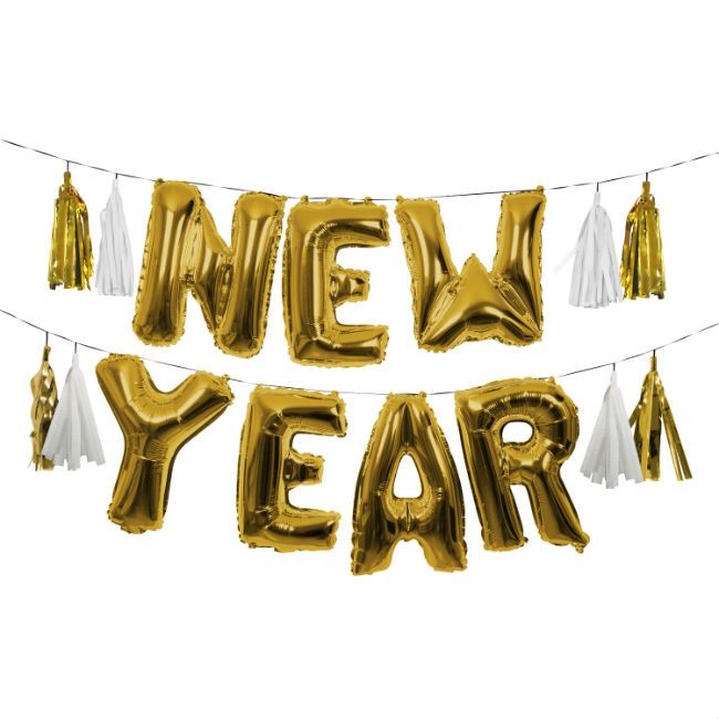Meri Meri - Gold New Year Balloon Garland - Gold