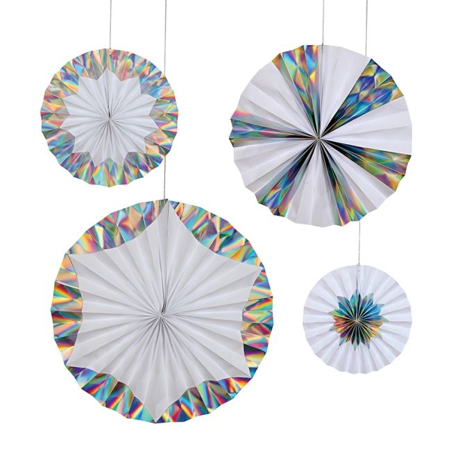 Meri Meri Giant Holographic Silver Foil Pinwheels