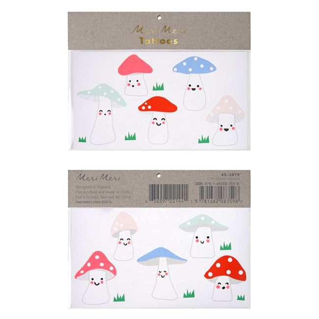Meri Meri Happy Mushroom Tattoos