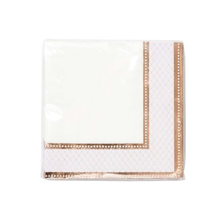 Talking Tables Party Porcelain Rose Gold Napkin