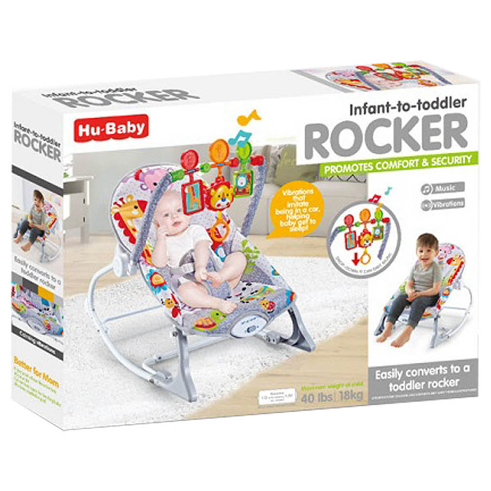 Hu-Baby - Infant To Toddler Rocker - Grey