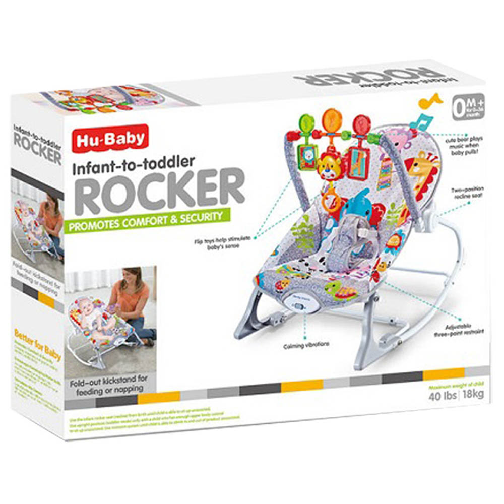 Hu-Baby - Infant To Toddler Rocker - Grey