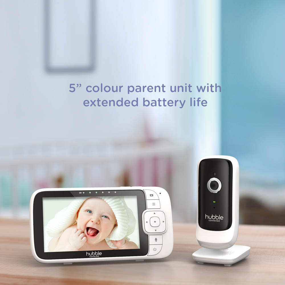 Hubble - connected Nursery View Premium Twin Cameras Video Baby Monitor - White