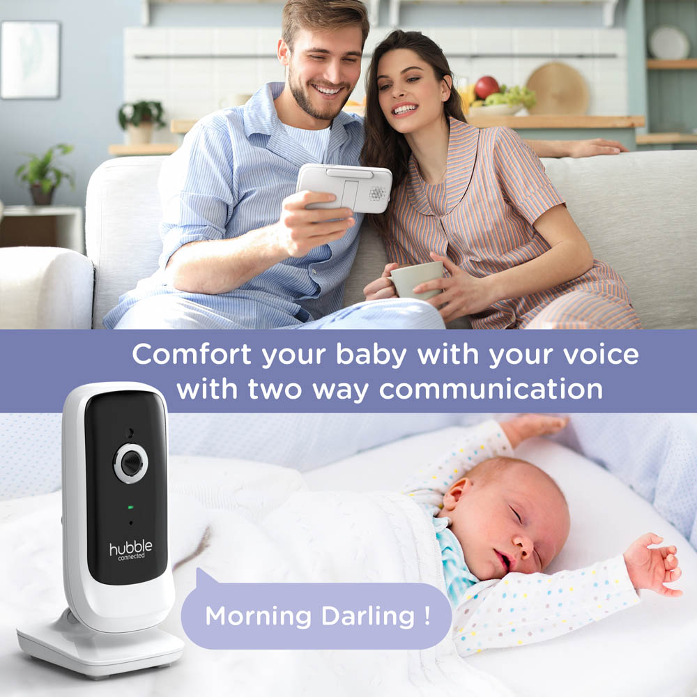 Hubble - connected Nursery View Premium Twin Cameras Video Baby Monitor - White