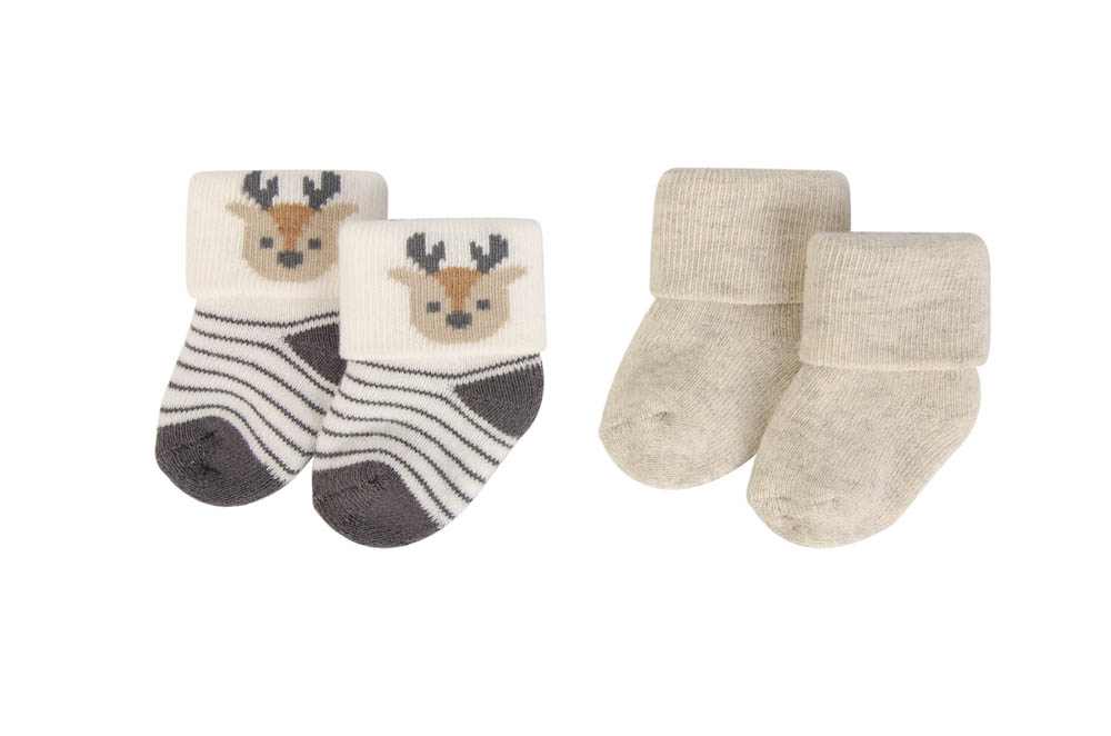 Hudson Childrenswear - Baby Socks And Mittens Set 4Pc Boy Woodland - Blue Multicolor
