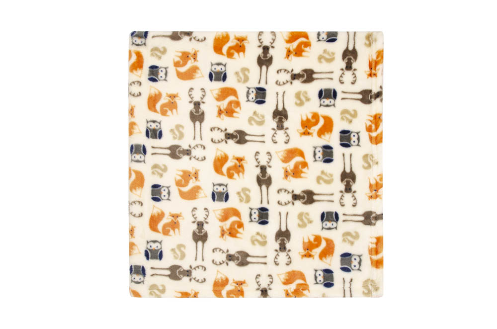 Hudson Childrenswear - Blanket 2Pc And Security Blanket Boy Gray Fox - Orange