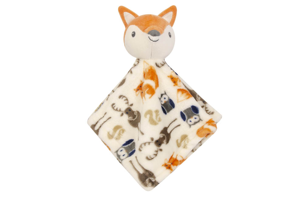 Hudson Childrenswear - Blanket 2Pc And Security Blanket Boy Gray Fox - Orange