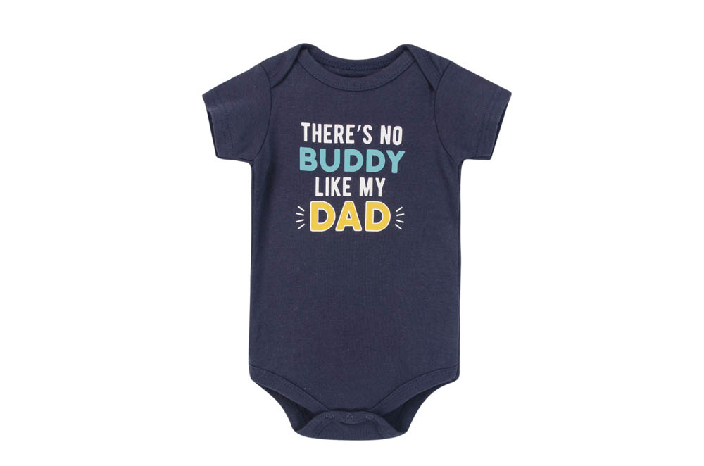 Hudson Childrenswear - Bodysuit 3pcs Set Short Sleeve Daddys Boy - Blue