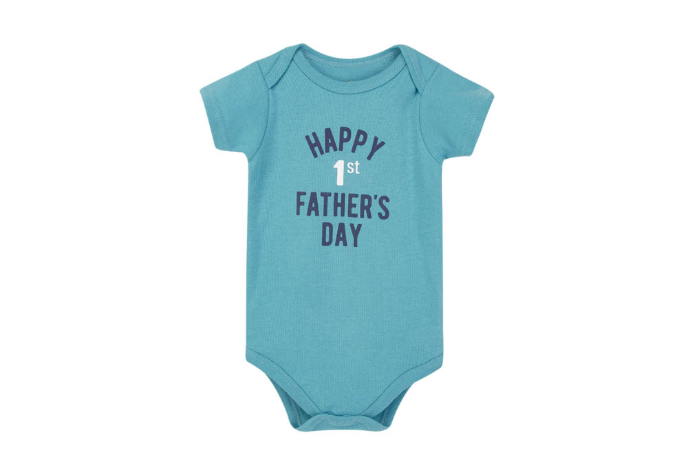 Hudson Childrenswear - Bodysuit 3pcs Set Short Sleeve Daddys Boy - Blue