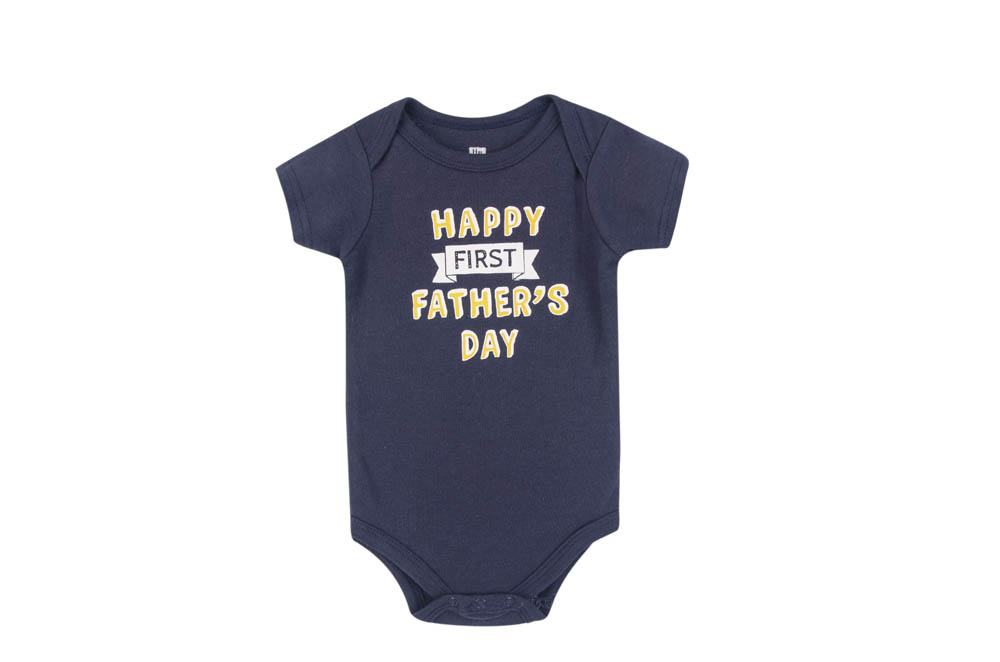 Hudson Childrenswear - Bodysuit 3pcs Set Short Sleeve Mummys Boy - Blue