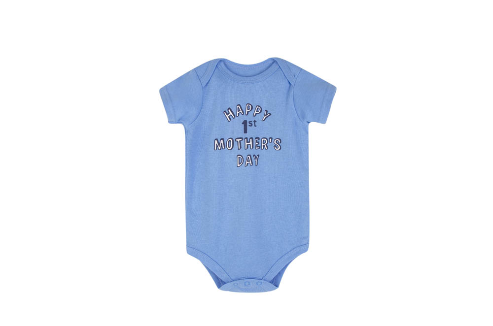 Hudson Childrenswear - Bodysuit 3pcs Set Short Sleeve Mummys Boy - Blue