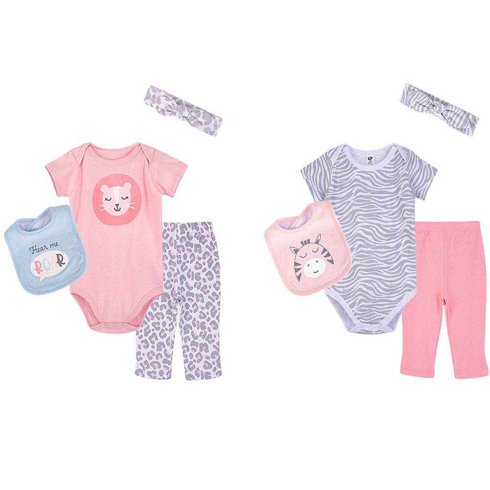 Hudson Childrenswear - Clothing Gift Set 8Pc Girl Safari - Pink