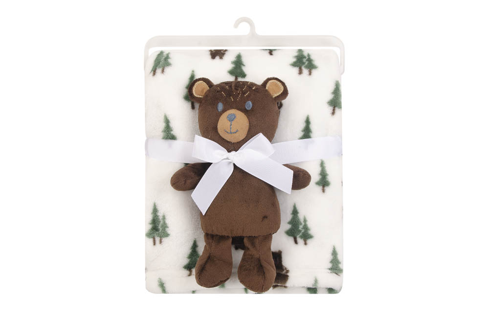 Hudson Childrenswear - Plush Blanket And Toy - White