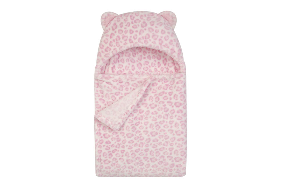 Hudson Childrenswear - Poncho Leopard - Light Pink