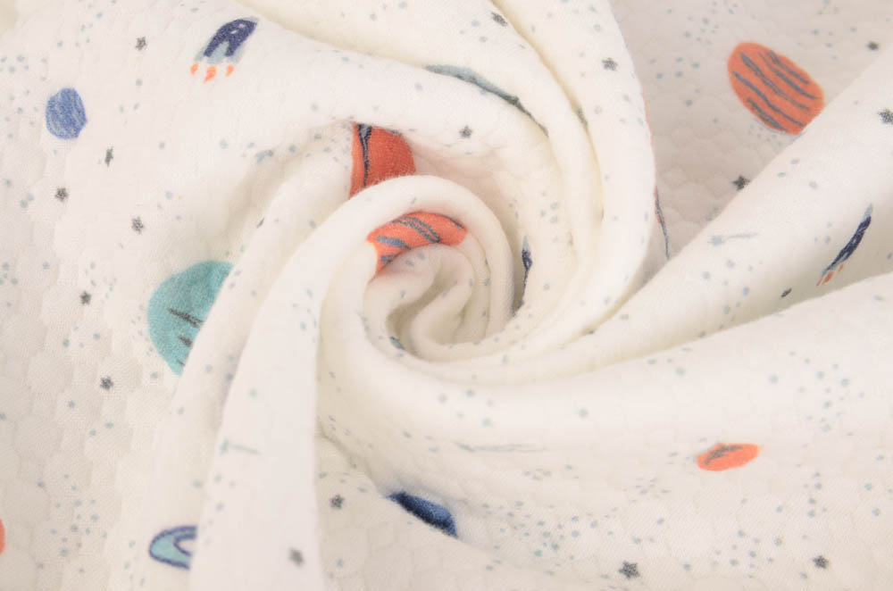 Hudson Childrenswear - Quilted Blanket With Hooded Space - Multicolor