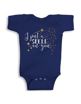 Twinkle Hands I put a spell on you Halloween Baby Onesie, Bodysuit, Romper