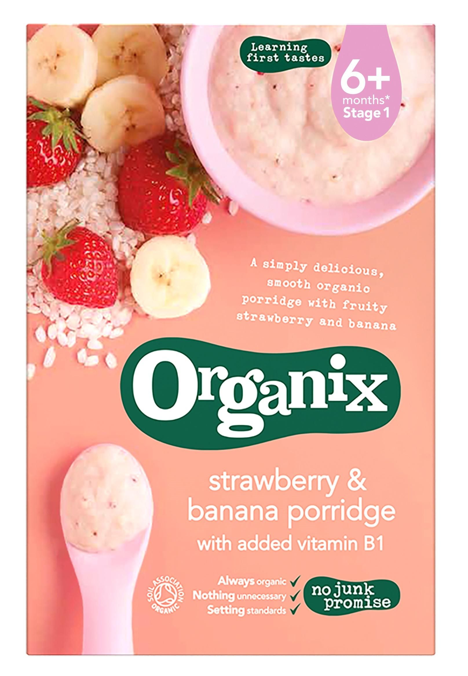 Organix Strawberry & Banana Porridge - 120g