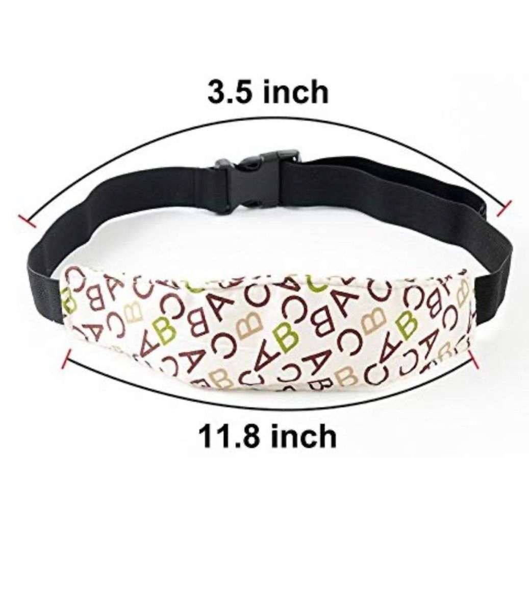 Pikkaboo SafeNap Car Head Support -Brown Alphabet