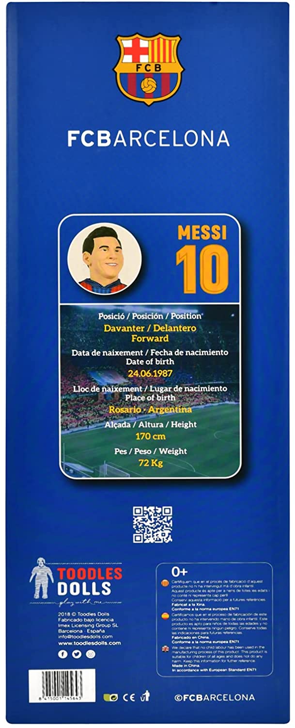 IMEX - Toodle Dolls FC Barcelona - Lionel Messi Figure - L 45cm