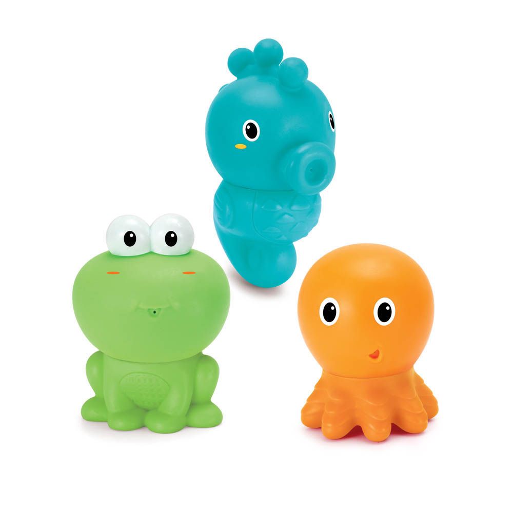 Infantino - Easy Clean Bath Squirters With Clip Strip