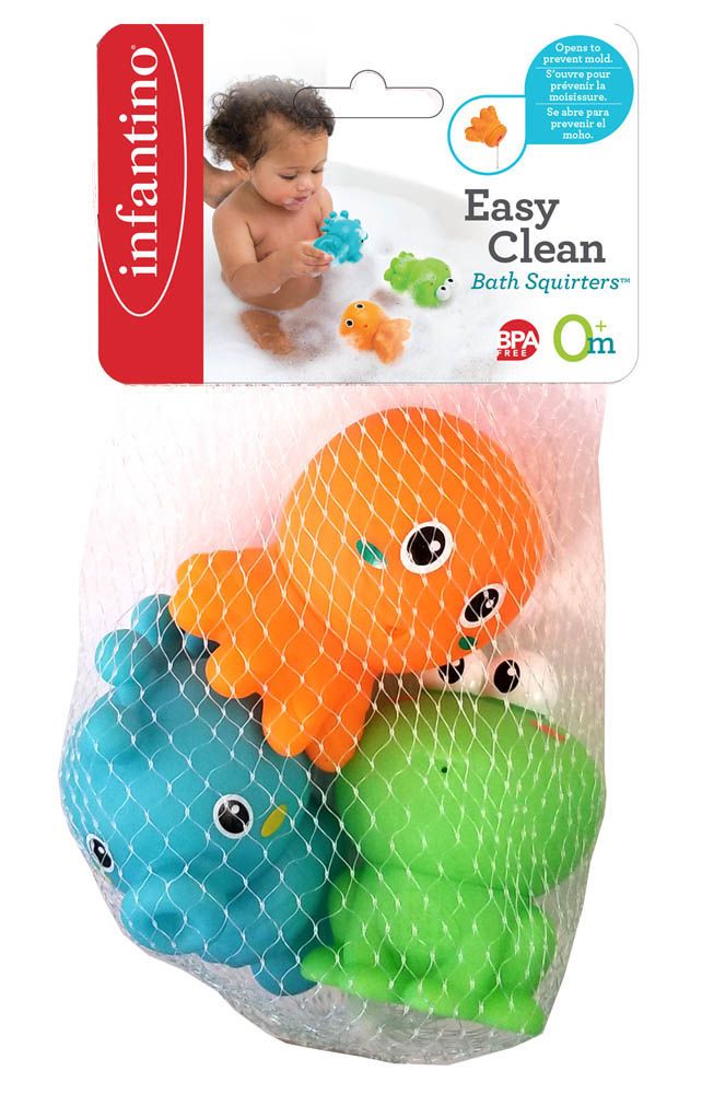 Infantino - Easy Clean Bath Squirters With Clip Strip