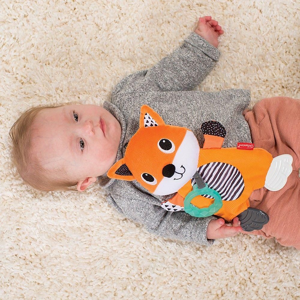 Infantino - Fox Cuddly Teether - Orange