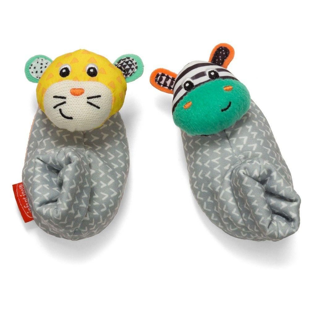Infantino Foot Rattles - Zebra/Tiger Toy
