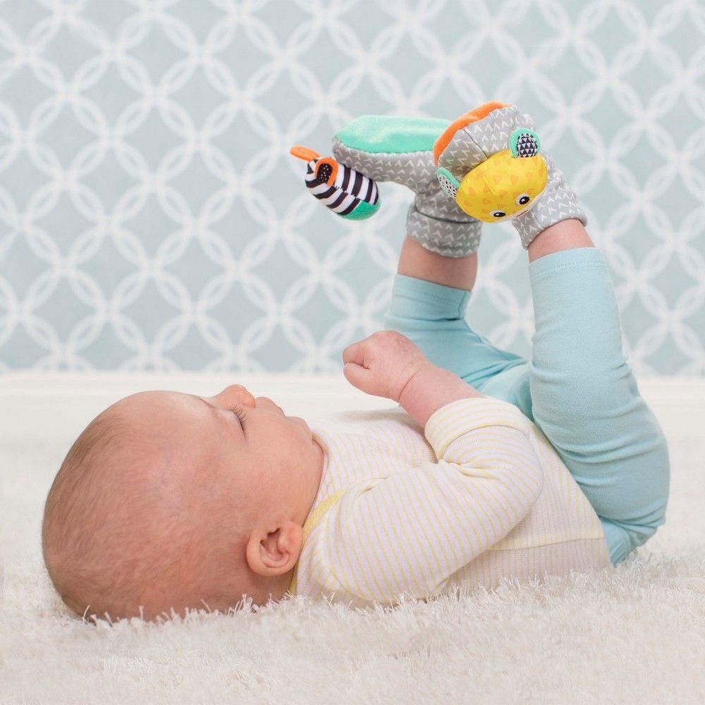 Infantino Foot Rattles - Zebra/Tiger Toy