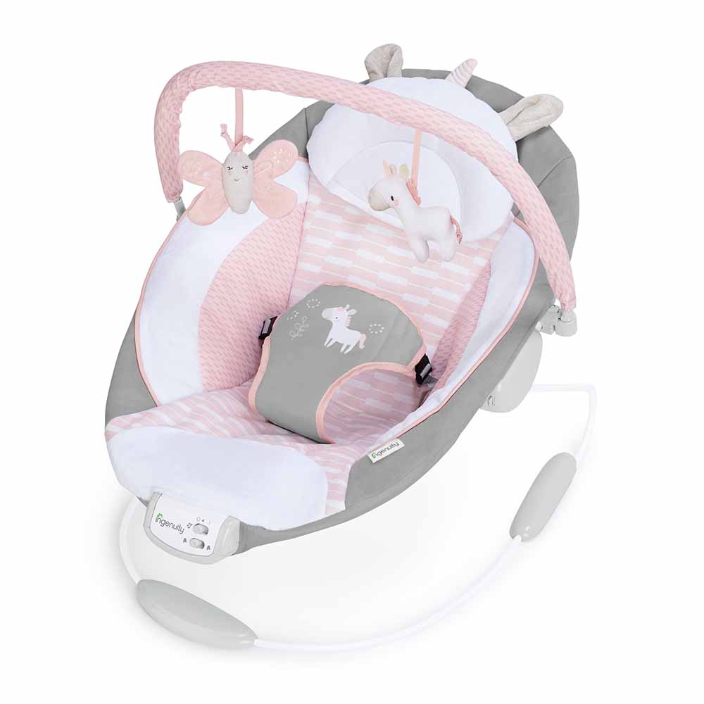 Ingenuity Cradling Bouncer Flora The Unicorn Grey